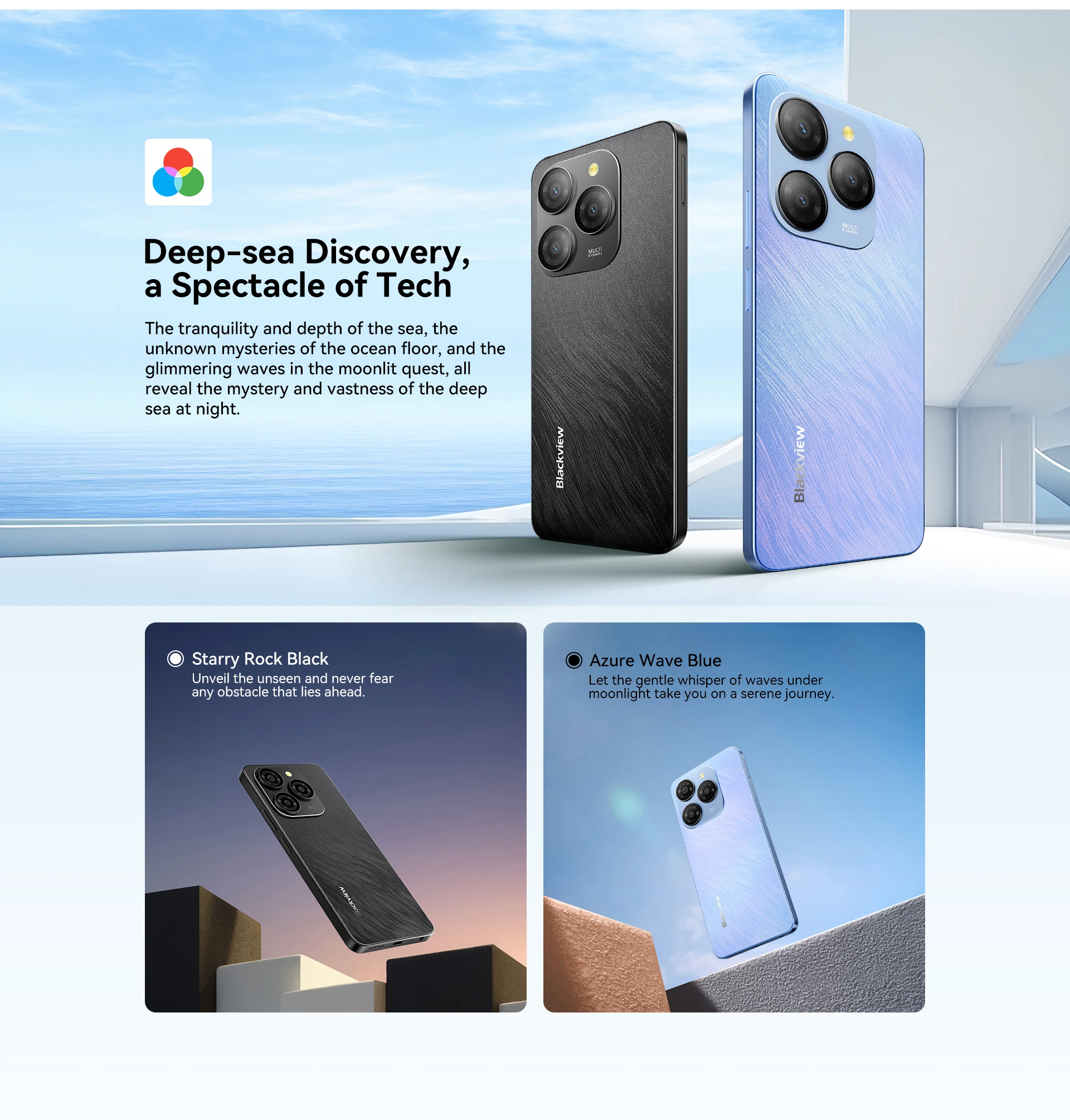 Blackview Shark 9 Smartphone 5G, 24GB+256GB, Schermo 90Hz 6,67'', 50MP, Batteria 5000mAh, Android 14, NFC