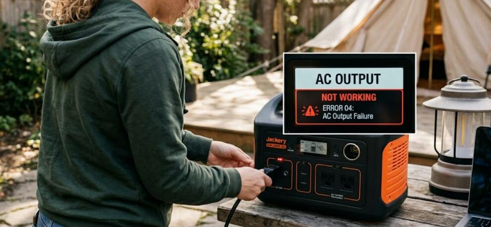 AC output on portable power station