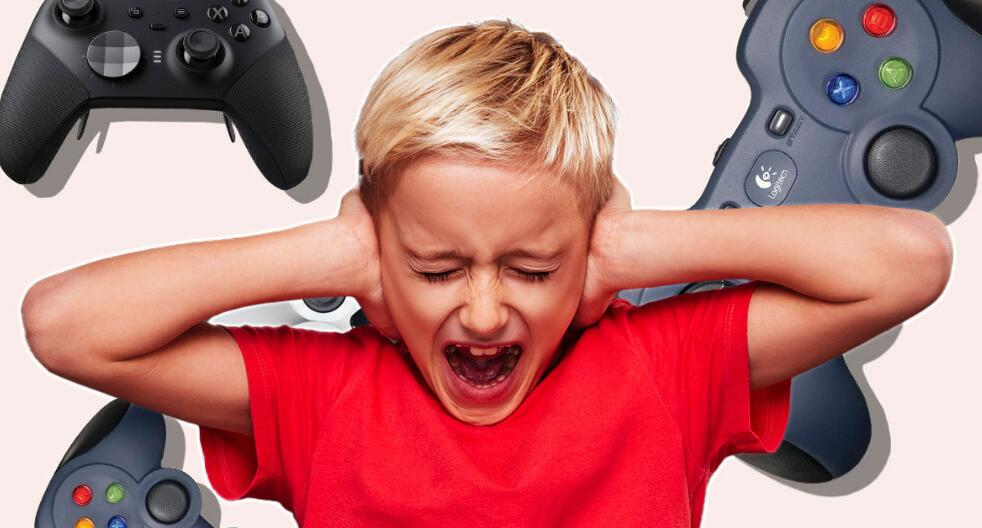 Child immersed in video games