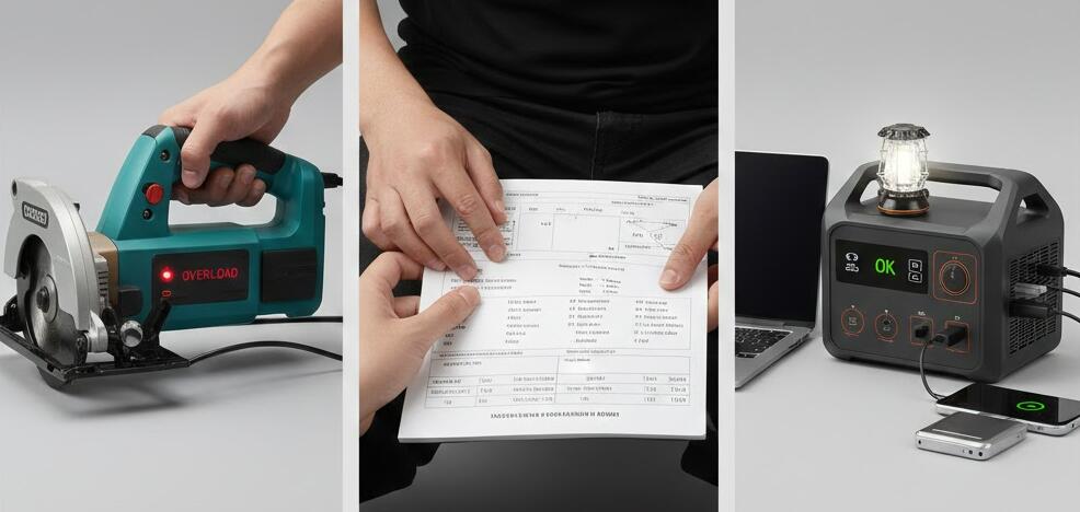 Portable power station in operation