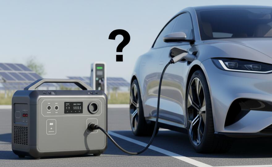 Portable power station and electric car