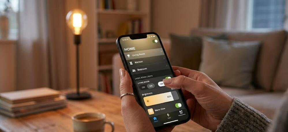 A man was trying to connect his phone to smart lights