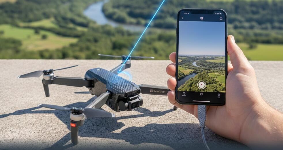 Remote drone with a smartphone