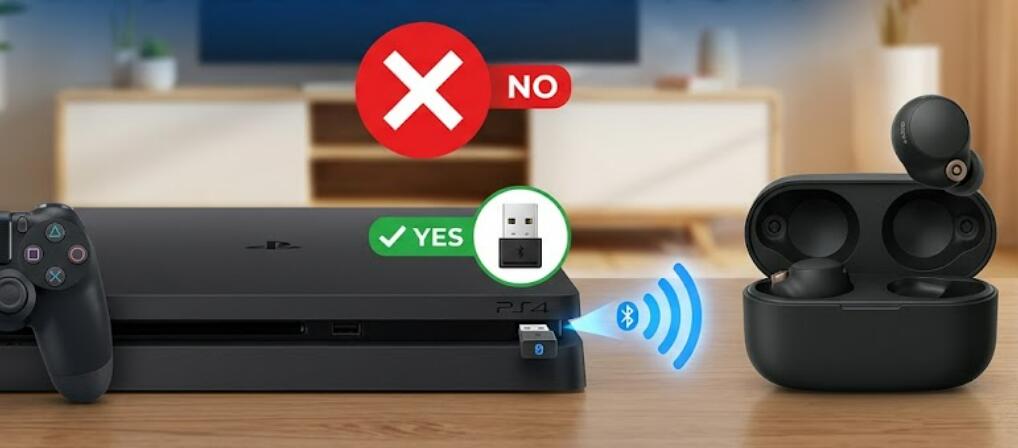 Wireless earbuds and PS4