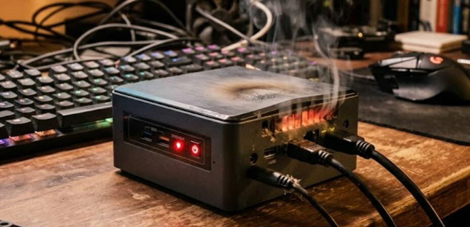 An overheating mini PC