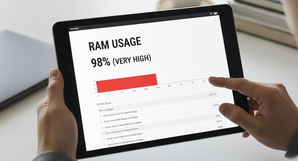 The tablet was just turned on