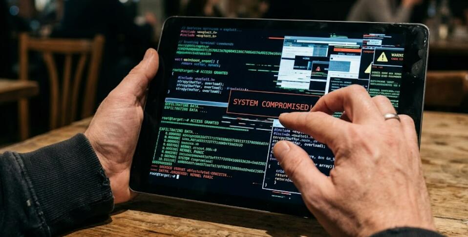 A tablet that was hacked