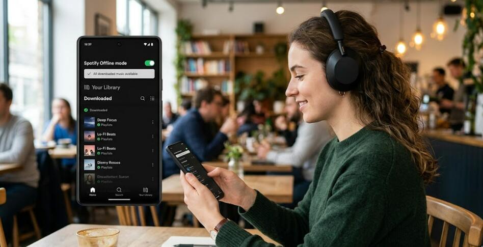 Spotify on smartphone