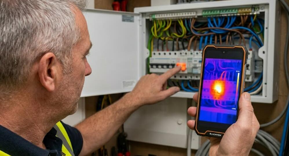 Thermal imaging camera detecting heat signatures