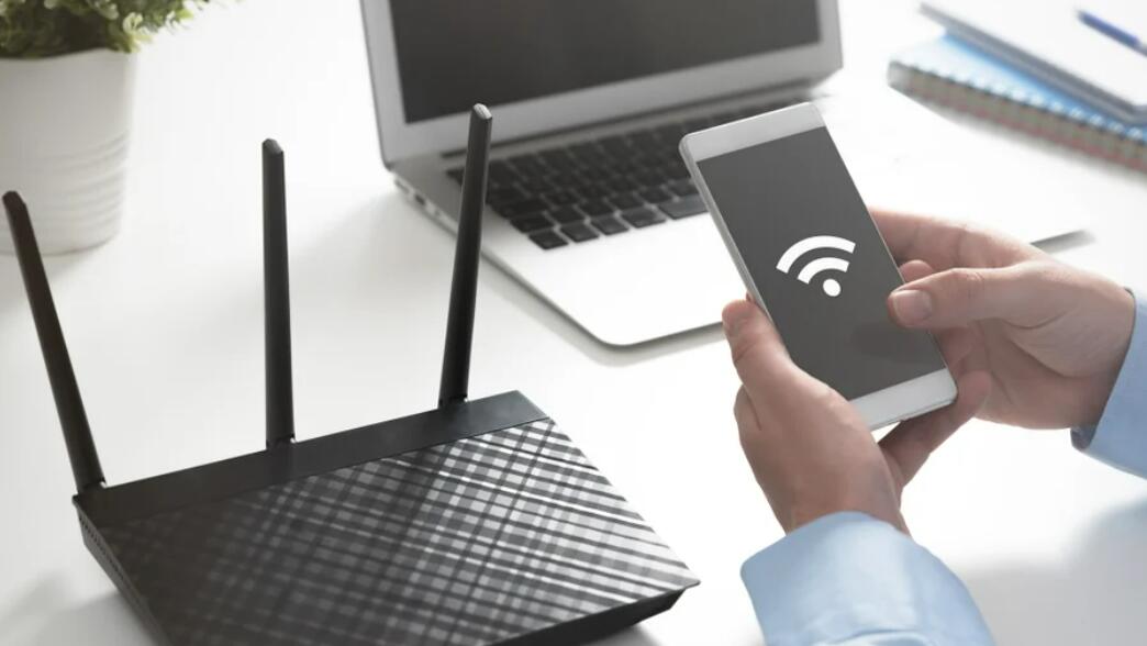 WiFi Router emitting signals