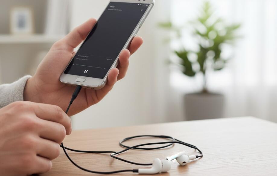 Wired earbuds and phone