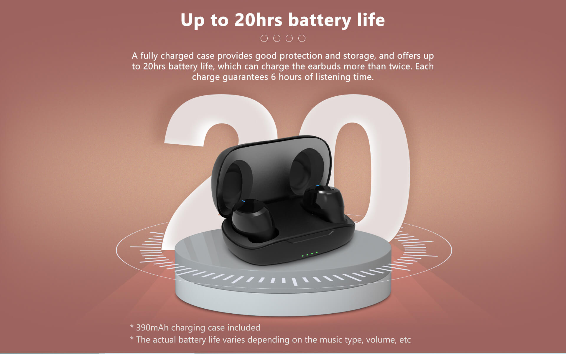 Blackview AirBuds 1 Bluetooth 5.0 True Wireless Stereo Earbuds Up to