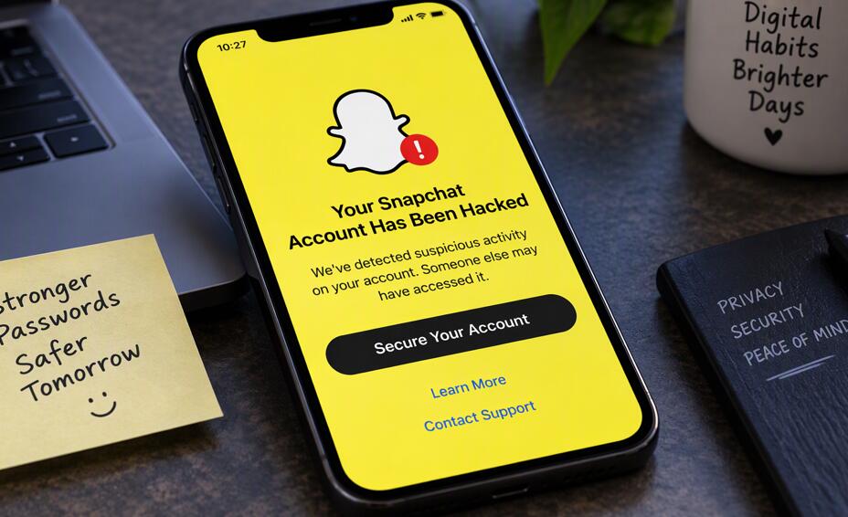 The Snapchat account is hacked on the phone