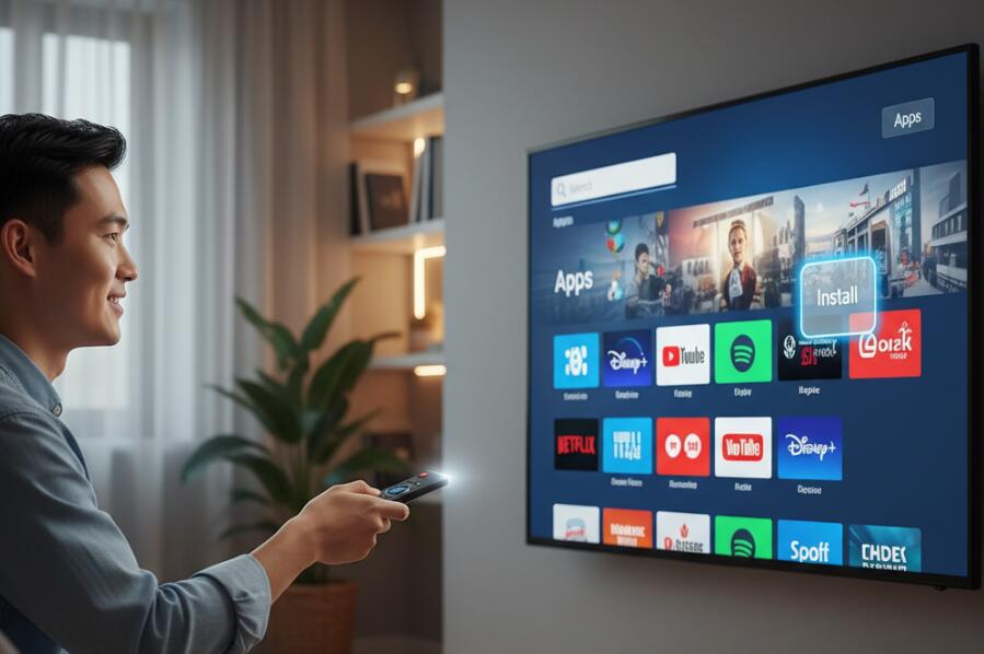 Download apps on smart TV