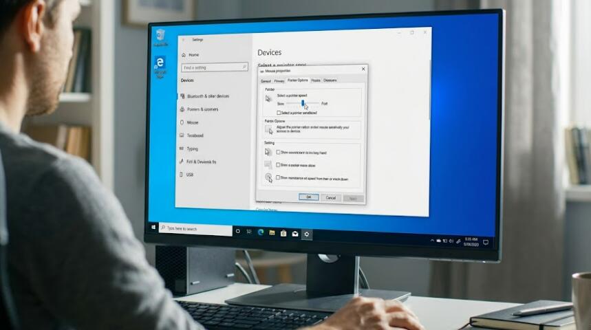 Интерфейс настроек мыши в Windows 10