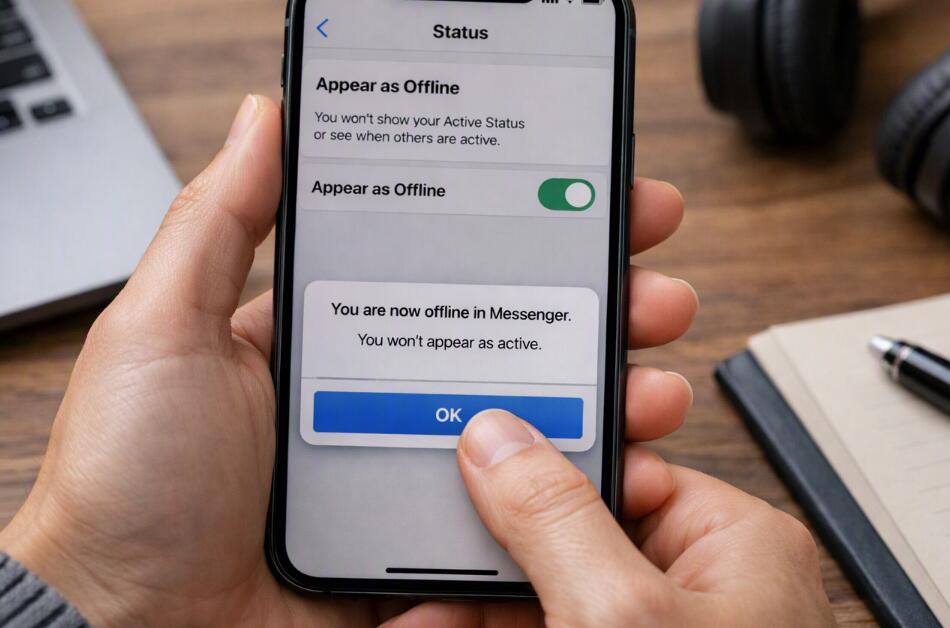 Messenger offline setting on a phone