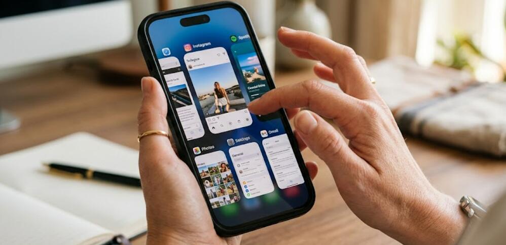 Close background apps on iPhone