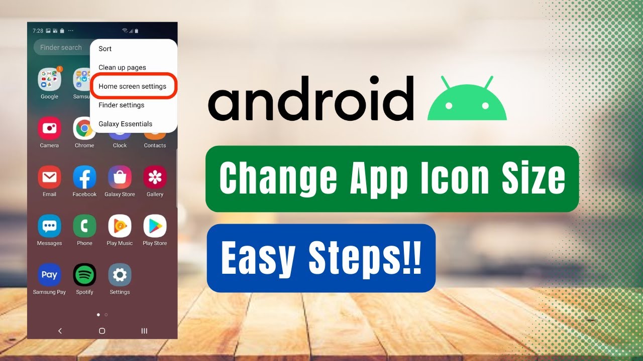 How to change app icon size on Android devices?