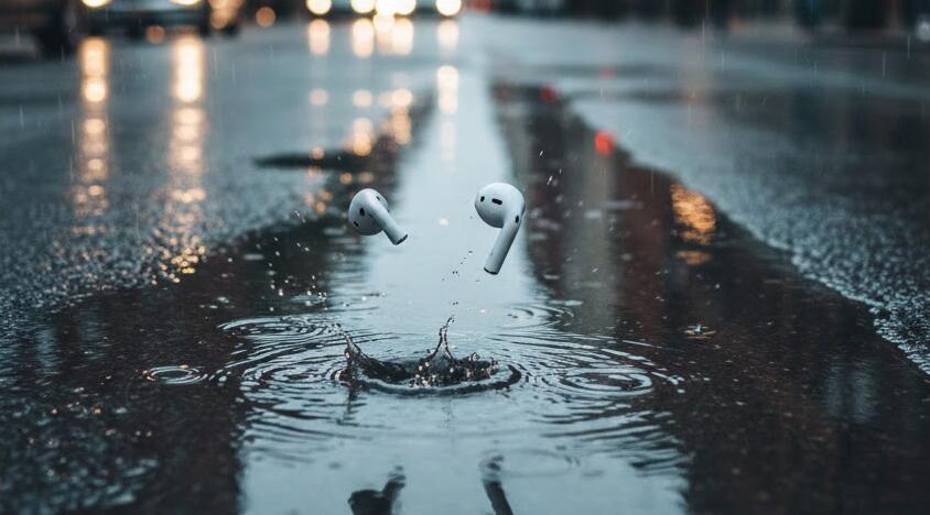 Беспроводные наушники упали в воду