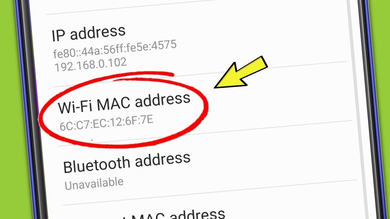 Smartphone MAC address