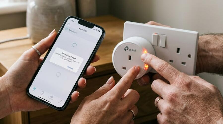 A phone is connecting to a smart socket