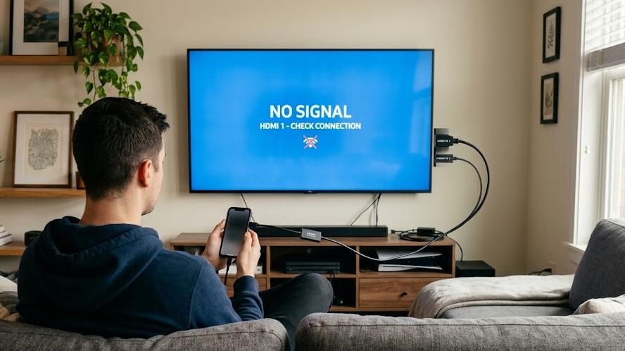 Connecting a TV to a smartphone