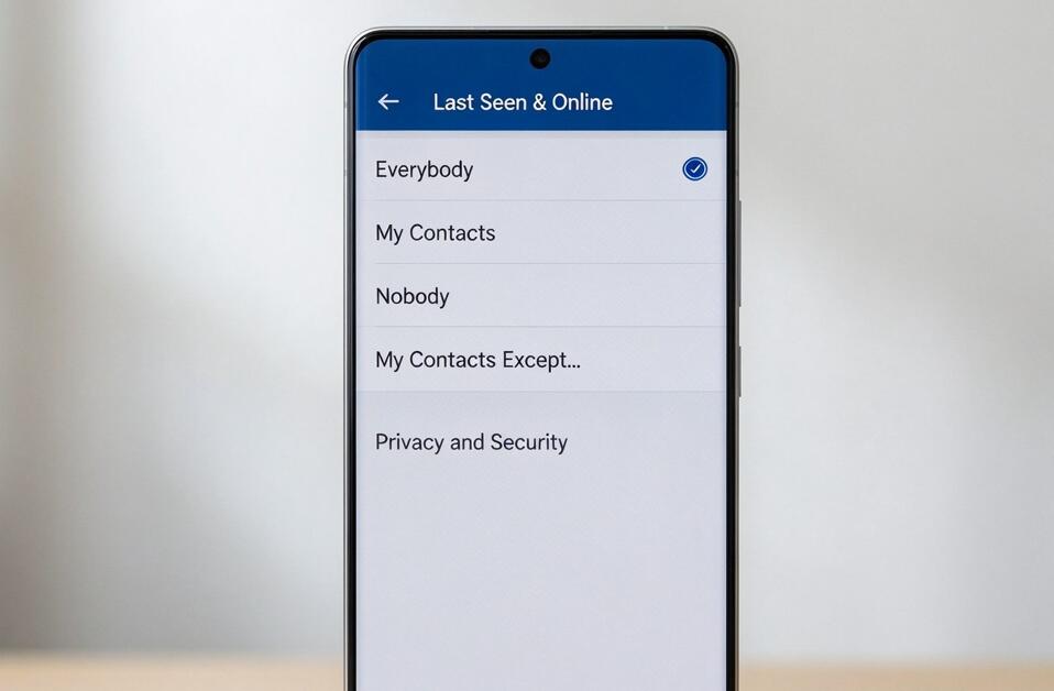 Telegram Last Seen setting on the phone