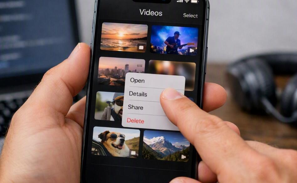 A guy hides videos on his phone