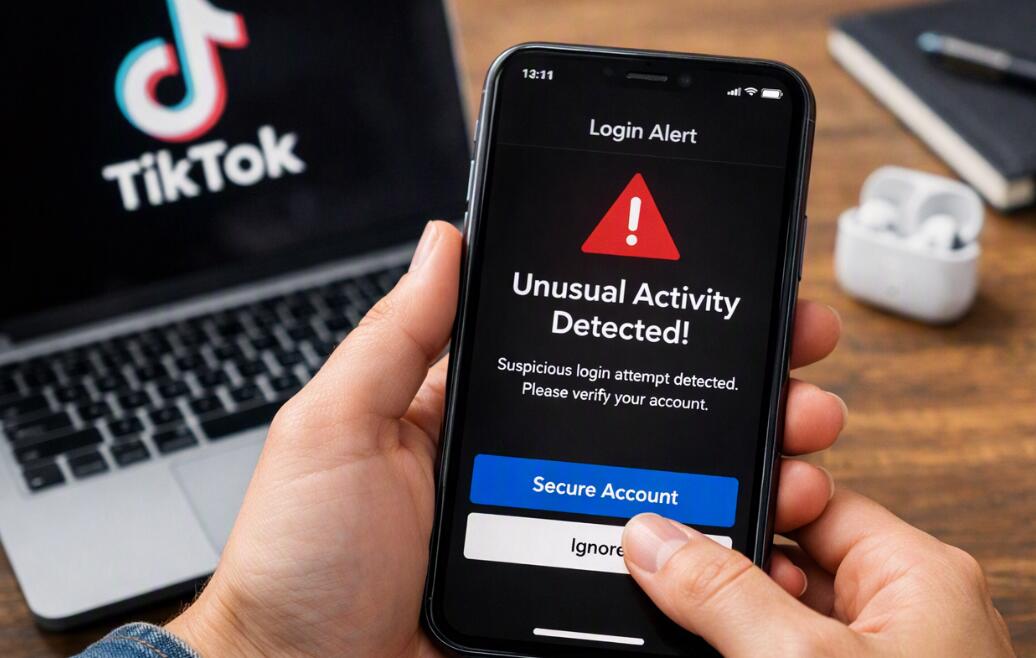 TikTok Login Unusual Activity on phone