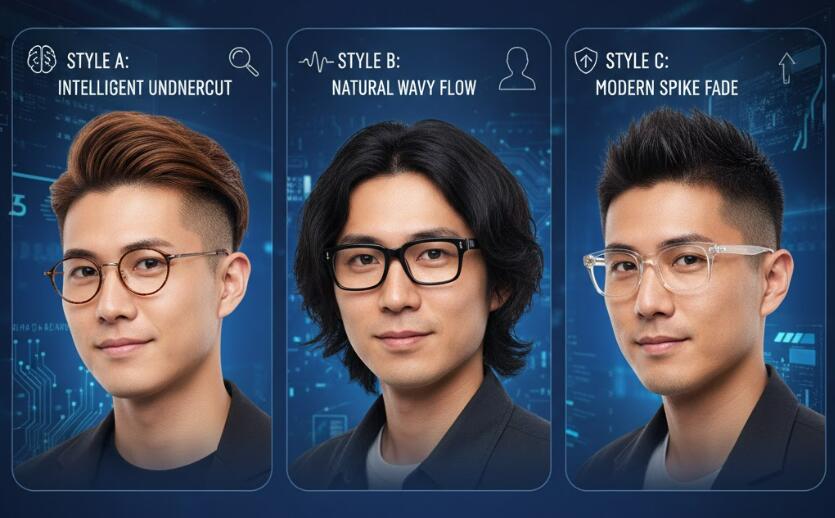 メガネ男子に似合う髪型診断AIアプリ