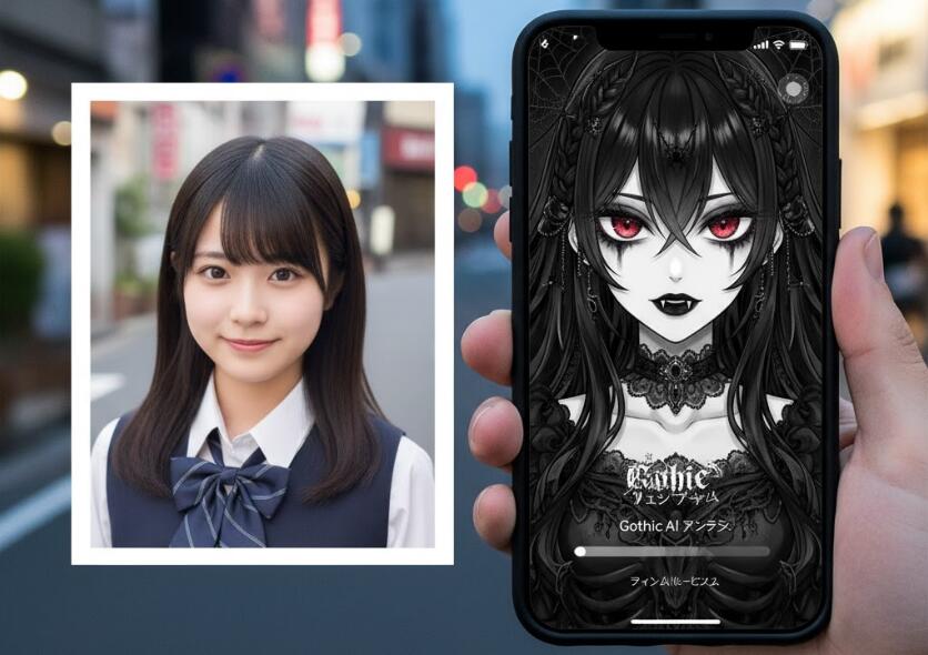 ホラー漫画風の写真