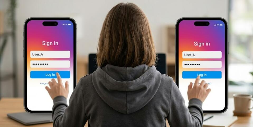 Войдите в Instagram на телефоне