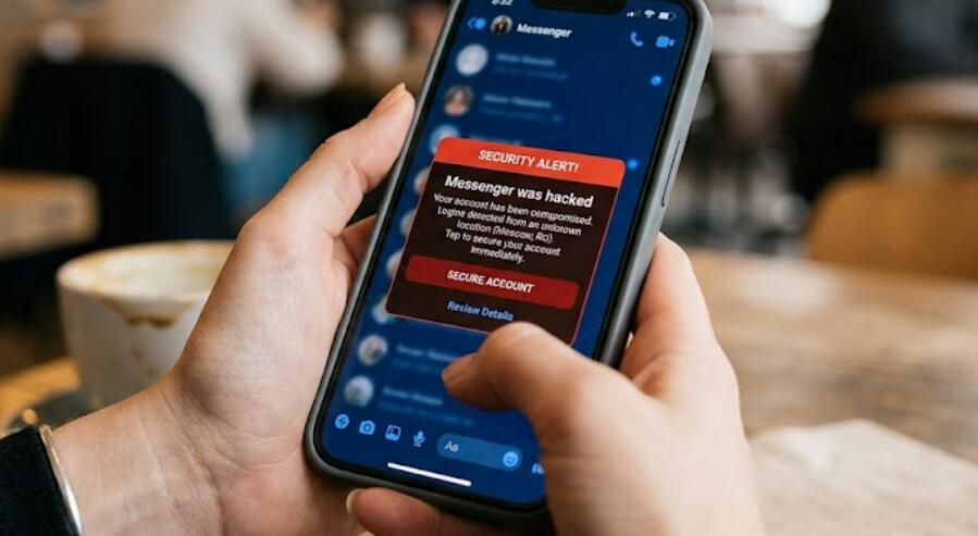 Unusual activity is occurring on the Messenger app on a phone