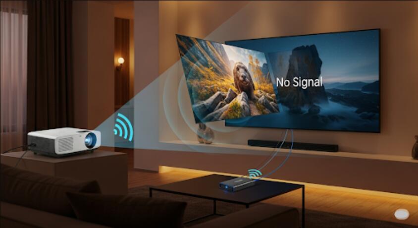 Connect projector to TV