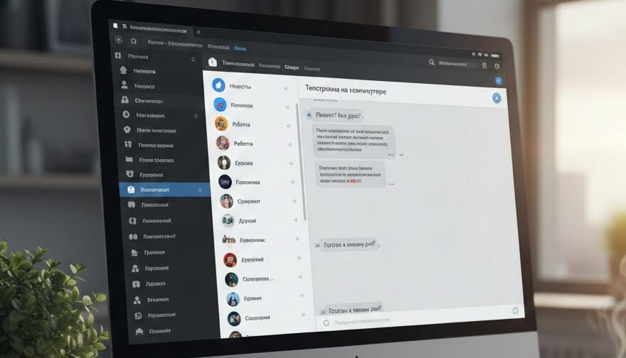 Телеграмма на компьютере
