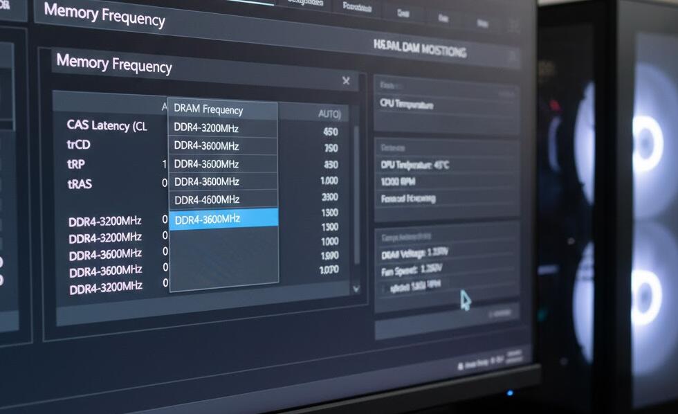 Интерфейс настроек частоты памяти