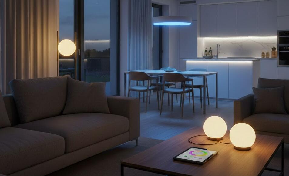 Smart light bulbs at home