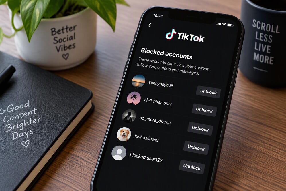 TikTok blocking list on the phone