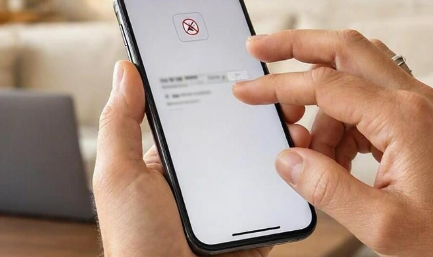 A girl is trying to use three-finger screenshot on the phone