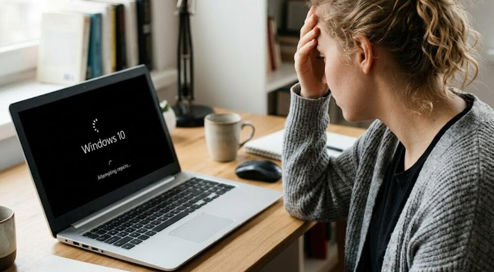 На ноутбуке с Windows 10 не загружается рабочий стол