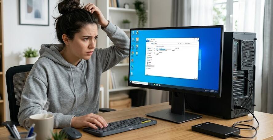 Windows 10 распознает жесткий диск