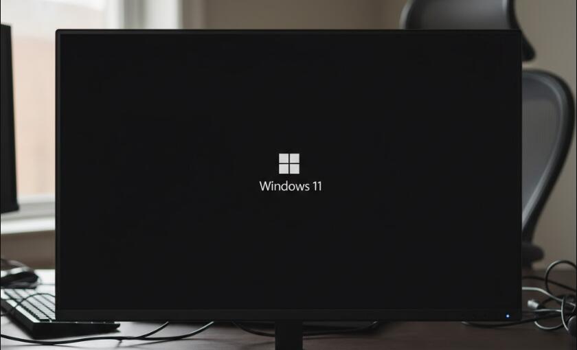 Черный экран входа в Windows 11