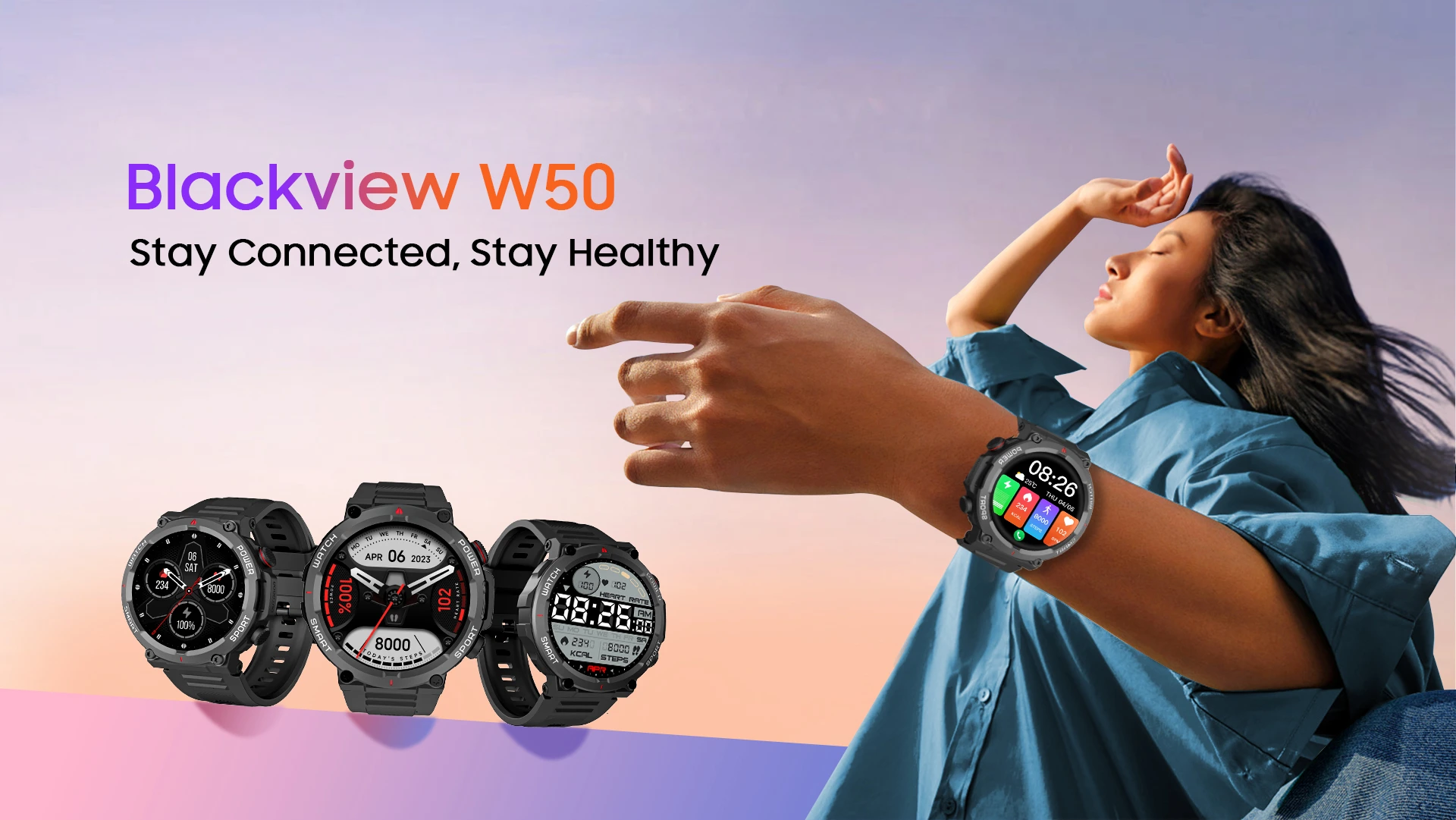 W50 01 - Blackview W50 Smart Watch