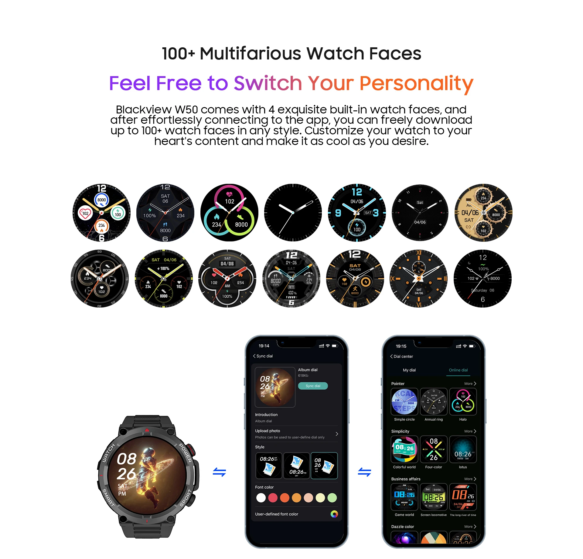 W50 06 - Blackview W50 Smart Watch