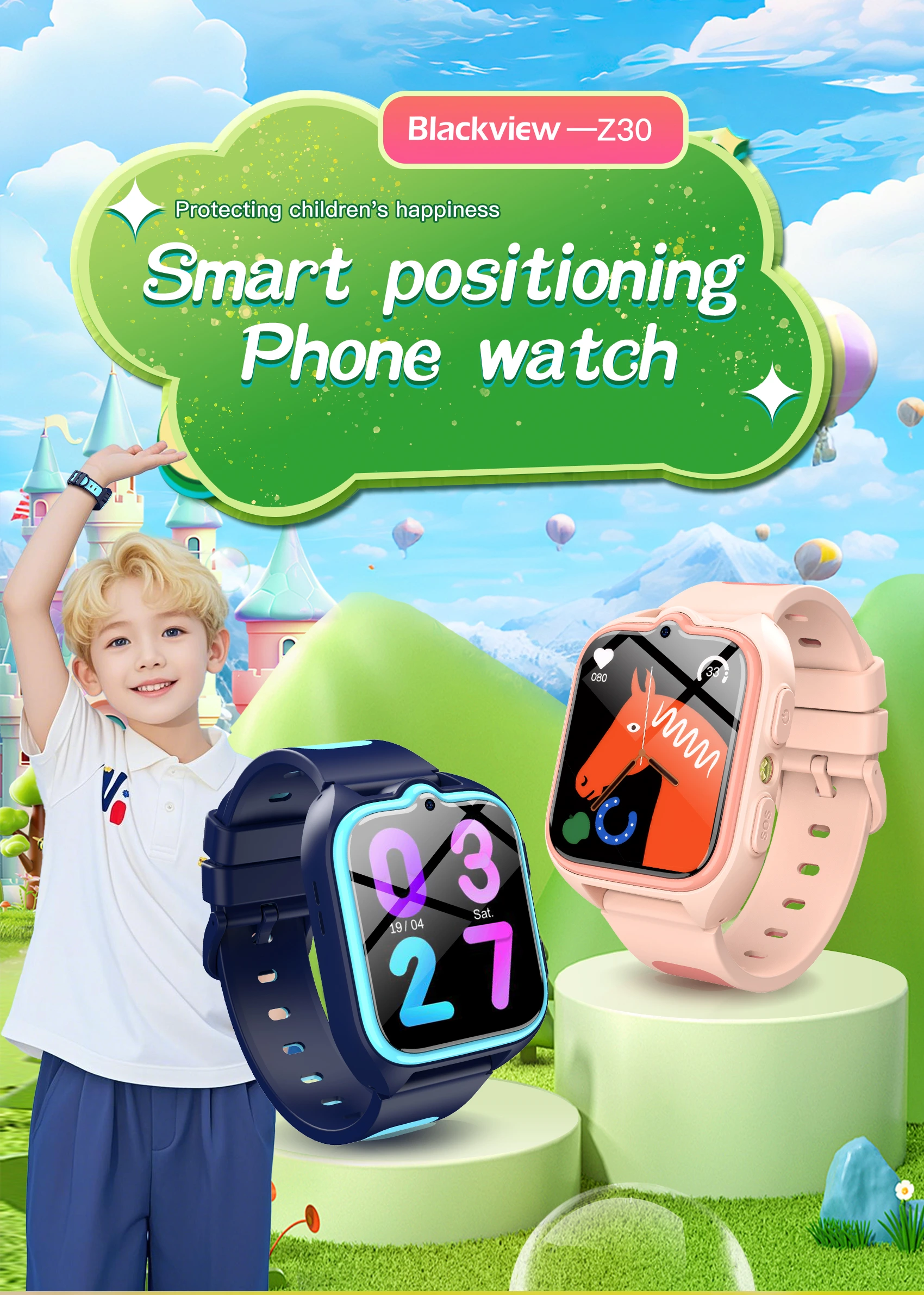 3 Films Protecteurs écran Pour Montre Enfant Blackview Z30/Baolubao Z30 1.75" - TPU Souple, Anti-rayures